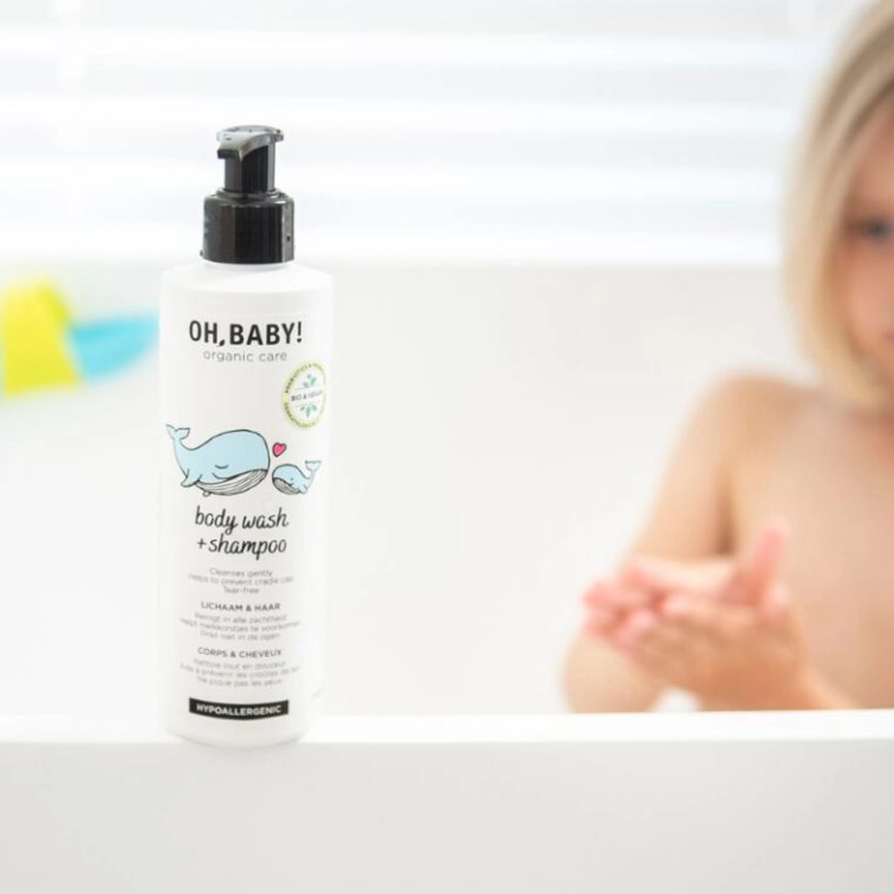 Milde Oh Baby wash en shampoo voor gevoelige babyhuid en zacht babyhaar