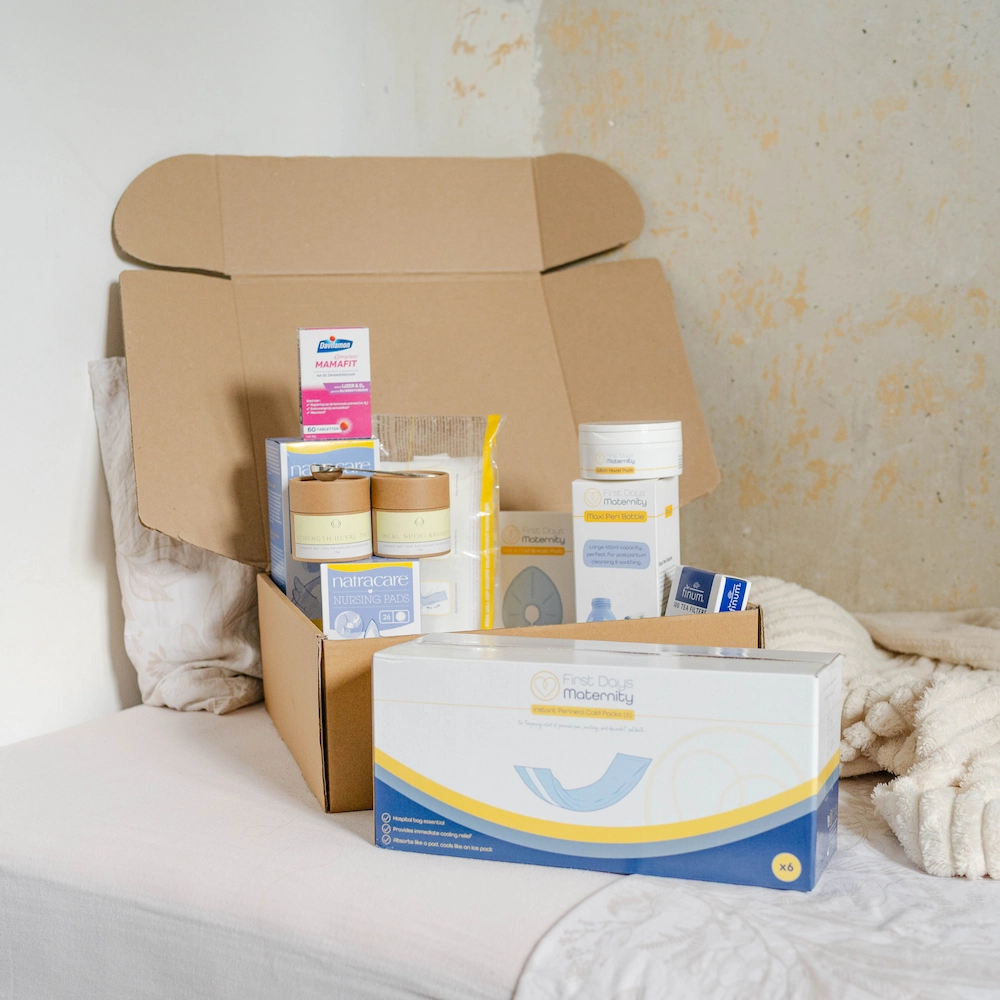 post partum the luxe box met producten
