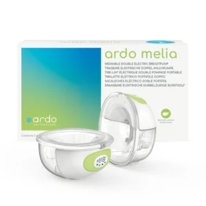 Dubbele Ardo Melia wearable elektrische borstkolf met twee draadloze opvangcups van 180 ml.