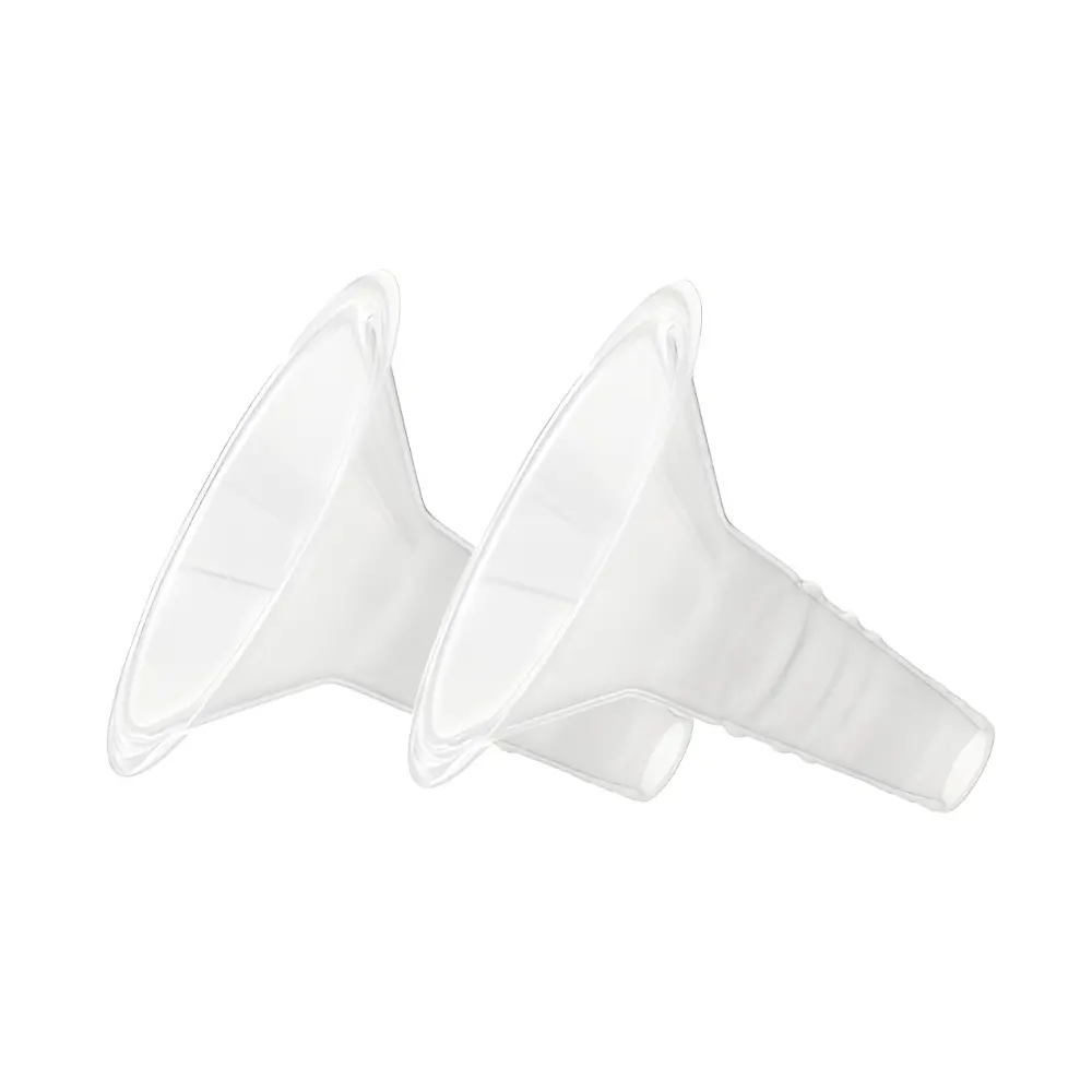 Twee Ardo propyleen inzetstukken van 22 mm voor het verkleinen van een borstschelp van 26 mm.