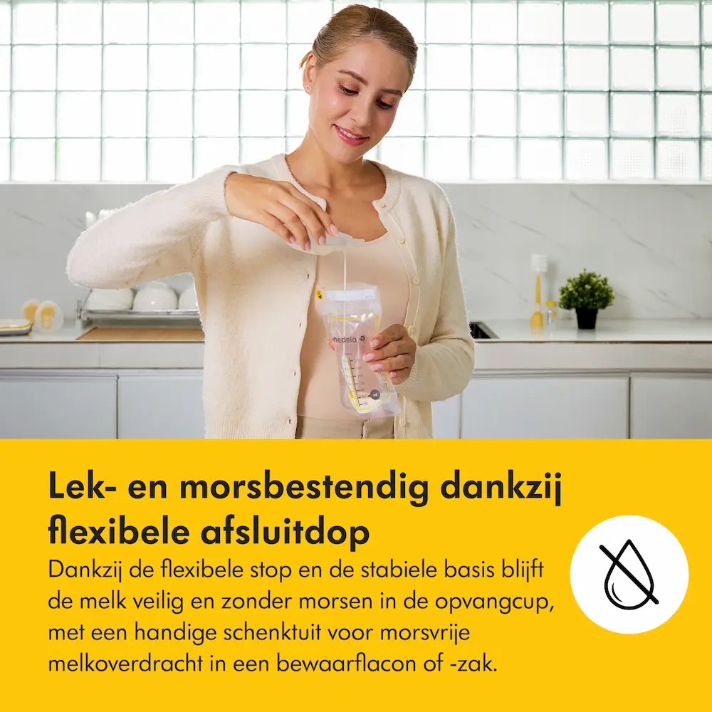 Medela moedermelk collector lek en morsbestendig