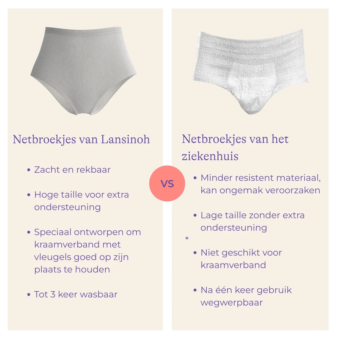Lansinoh postpartum netbroekje - 4 stuks - Afbeelding 3