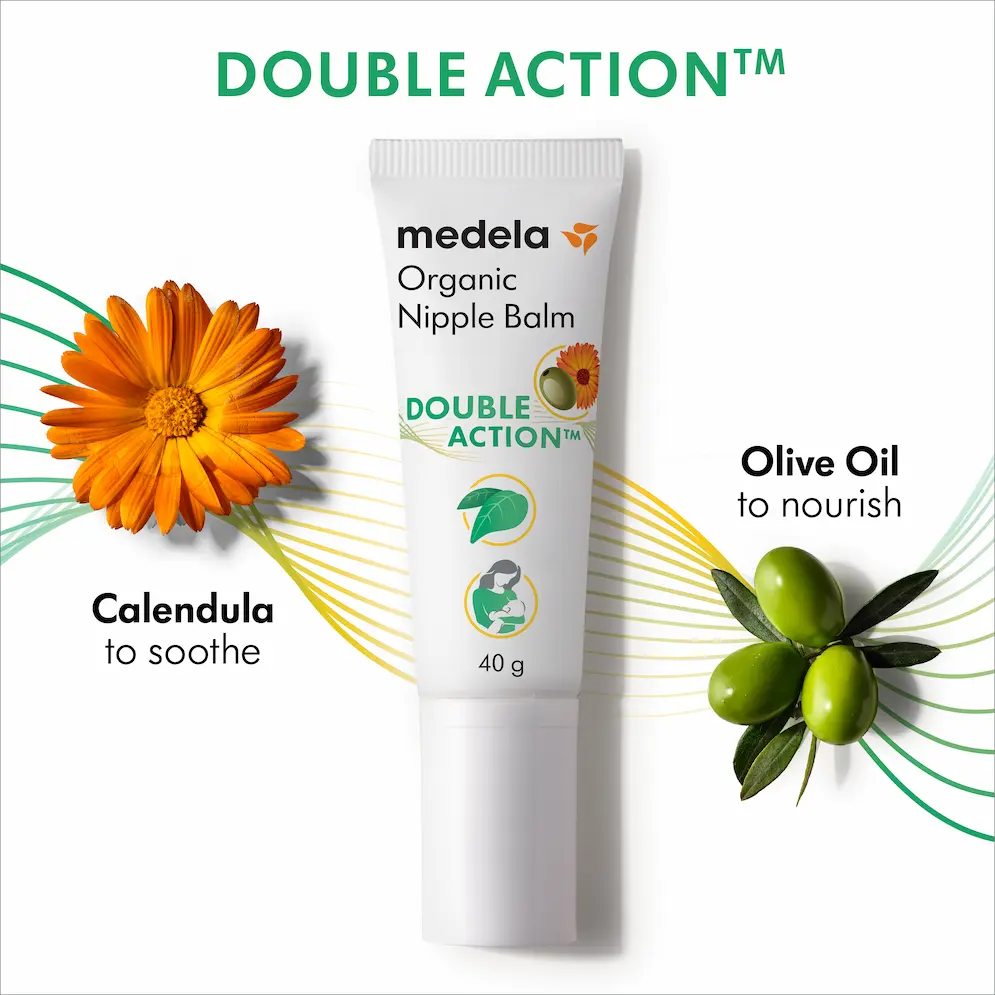 Medela organic tepel balm met ingredienten zoals calendula en olijf olie