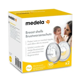 Medela tepelbeschermers van siliconen met ventilatiegaatjes, per twee verpakt.