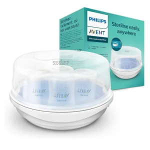 Philips Avent magnetron stoomsterilisator SCF281/02 voor het steriliseren van babyflessen en accessoires.